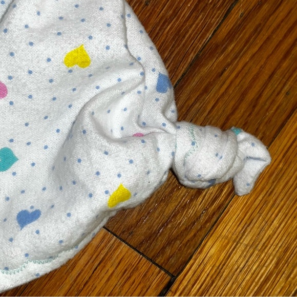 Snoedel Lovey Baby Security Blanket Hearts White multicolor gender neutral - Picture 7 of 8